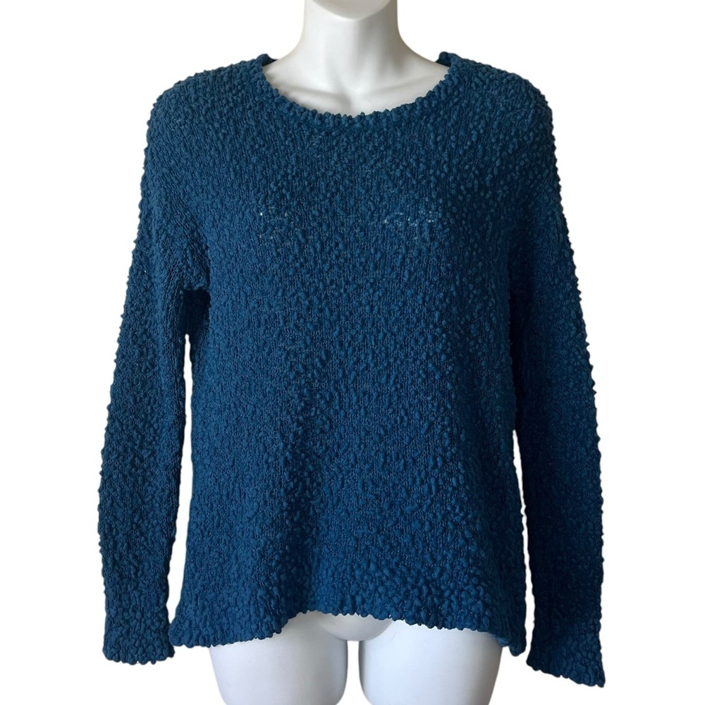 Calvin Klein boucle knit turquoise sweater size XS